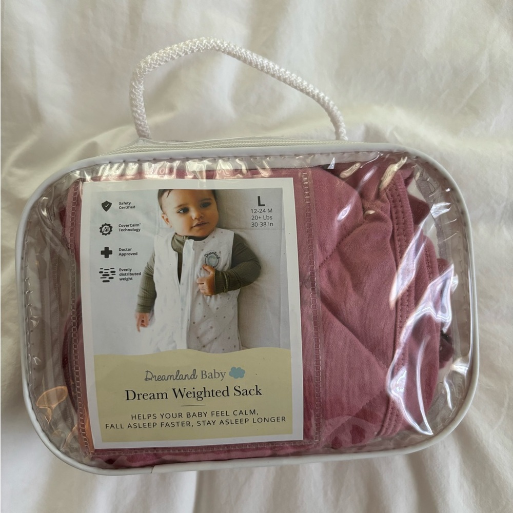 Dreamland Baby Size Large Dream Weighted Sack Size 12-24M Pink